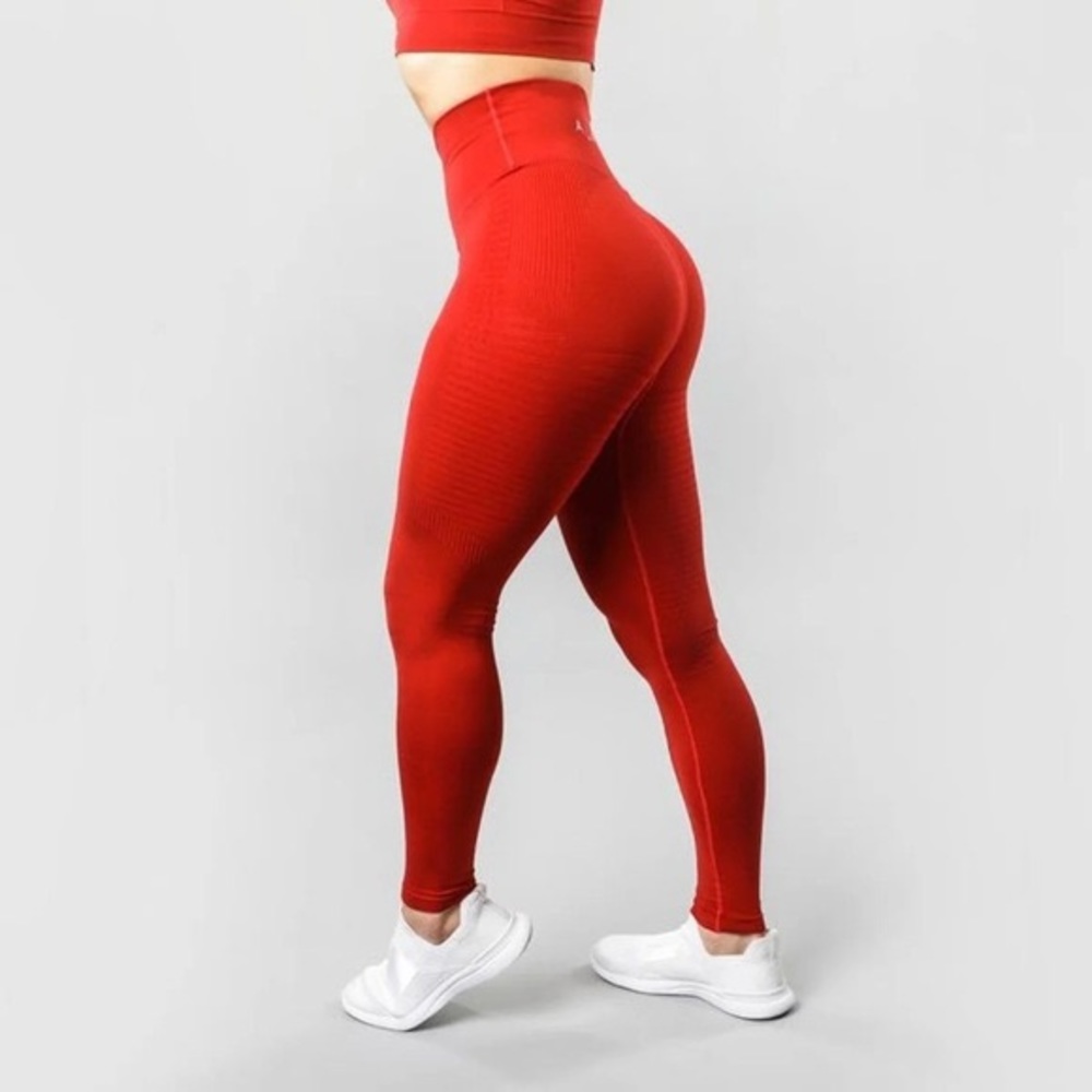 Alphalete Red Aero Leggings Workout Fitness